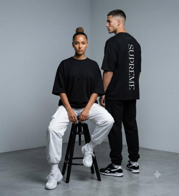 SUPREME Drop-shoulder Black Edition